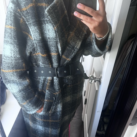 Isabel Marant Etoile Plaid Coat with Belt - Picture 7 of 10